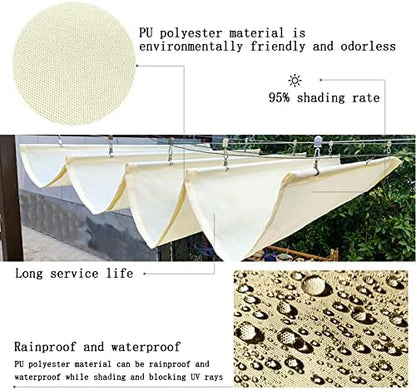 ☀️ Adjustable Retractable Awning – Outdoor Shade Shelter System