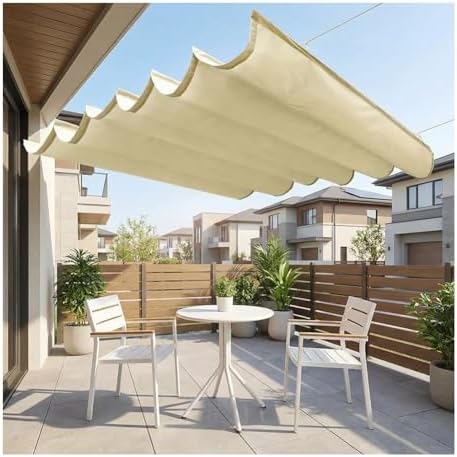 ☀️ Adjustable Retractable Awning – Outdoor Shade Shelter System