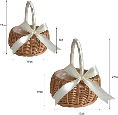 🧺 Handwoven Picnic Storage Basket – Decorative Carry Tote 🌿✨