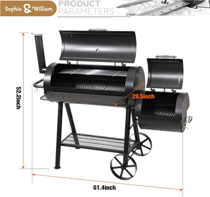 🔥 Outdoor Fire Pit Grill – Heavy Duty Steel Charcoal Bowl