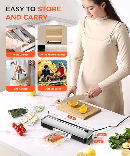 Vacuum Storage Sealer 🧳✨ | Automatic Air Pump System