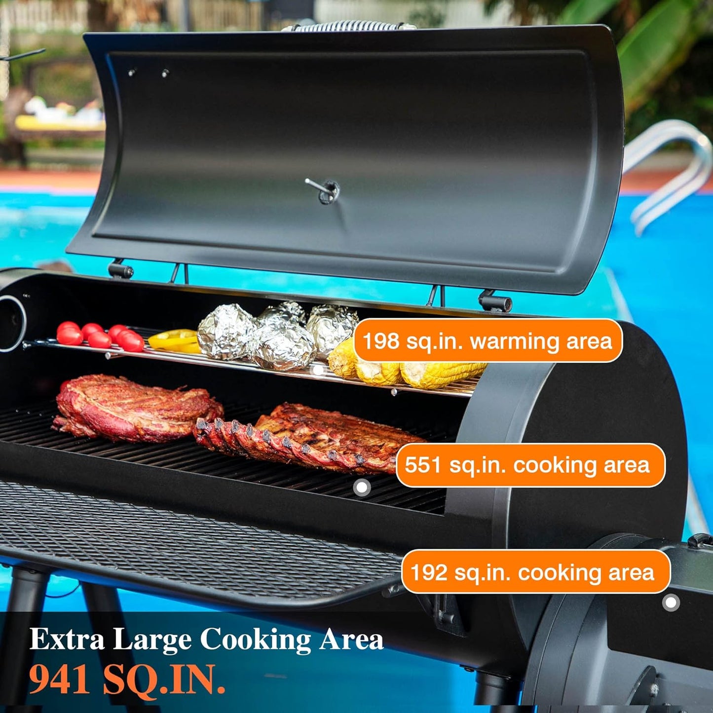 🔥 Outdoor Fire Pit Grill – Heavy Duty Steel Charcoal Bowl