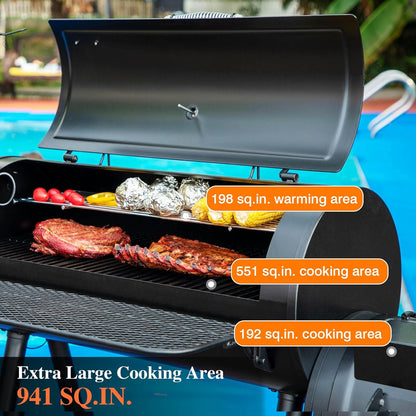 🔥 Outdoor Fire Pit Grill – Heavy Duty Steel Charcoal Bowl