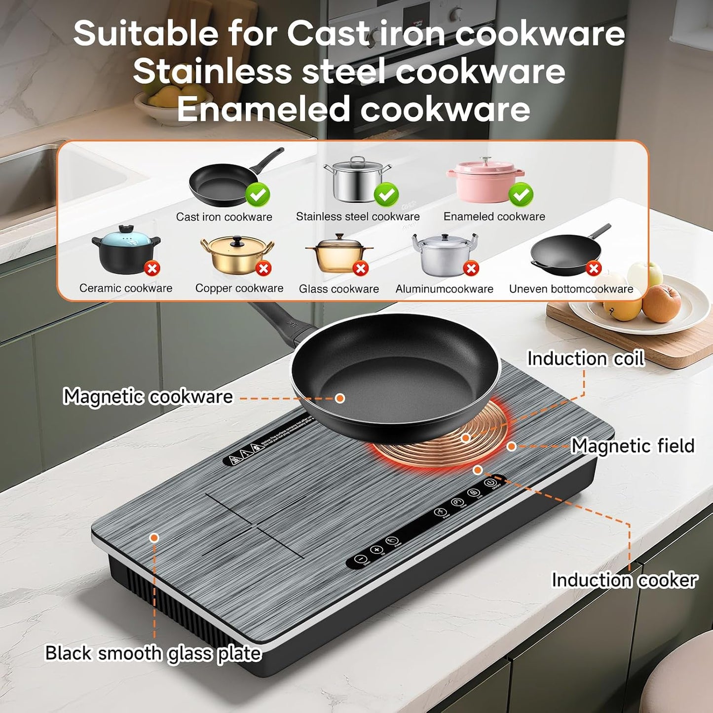 Portable Induction Cooker 🔥✨ | Smart Heating Plate